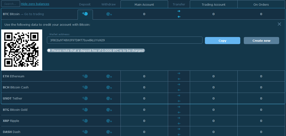 hitbtc deposit